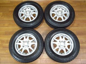 Fang 4J-12 off+42 pcd100/4H ゼトロ edge 145R12C 6PR 12インチアルミホイール+貨物バン用スタッドレスタイヤ4本 軽トラ/軽バン