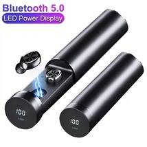 【即納】最新 新品 ワイヤレスイヤホン シルバー 充電BOX Bluetooth ボトルタイプ_画像5