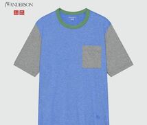 新品即決！★Lサイズ★JW アンダーソン★ブルー／グリーン★ユニクロ ポケットTシャツ★UNIQLO JW ANDERSON★_画像3