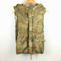 GOAゴア　フード付き　ミリタリーベスト　サイズS　タクティカル　MILITARY　GARMENTS OF FOUR SEASONS　迷彩　カモフラ柄　管NO.A7-5_画像1