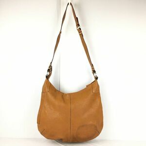  original leather largish shoulder bag /mesenja- tea / Brown No-brand tube NO.B6-33