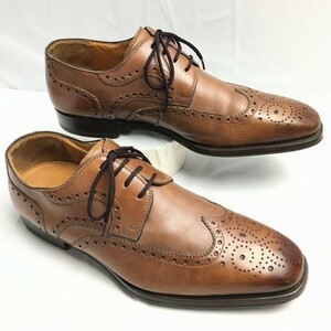 美品！試着OK！MAGNANNI　マグナーニ　ウイングチップ　ビジネスシューズ　茶　サイズ7.5D　Vintage　Shoes　管NO.WZF-114