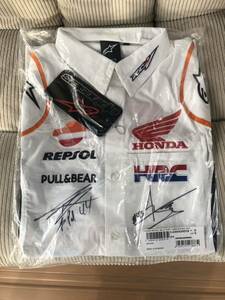 激レア　MotoGP 2022 アルパインスター　レプソル　ホンダ　HRC ポロシャツ S ポル・エスパルガロ　マルクマルケス　44 93 直筆サイン入り