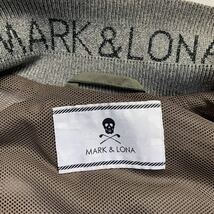 極美品 マークアンドロナ MARK&LONA ジップアップジャケット Mサイズ スター スカルロゴ ポリエステル カーキ_画像7