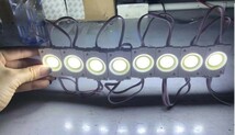 24V トラック ホワイト COB タイヤ灯 LED サイドマーカー ランプ 作業灯 路肩灯 LEDダウンライト 防水 S25 40パネル 連結 40コマ　CBD01_画像3