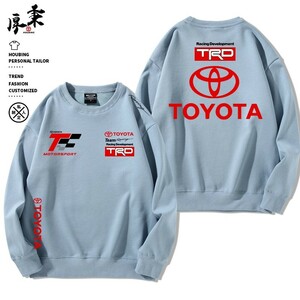 02★新作★トヨタ TRD Racing★モータースポーツ ロゴ カジュアルな服 メンズ 長袖Tシャツ 長袖 スウェット 休暇服