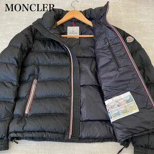 【美品】国内正規品 MONCLER GASTON モンクレール ガストン ダウンジャケット 2way フード ブラック 黒 サイズ2 M相当