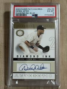 鑑定済2003 Fleer Patchworks Derek Jeter Diamond Ink Autograph /101 直筆サイン デレック・ジーター New York Yankees ヤンキース