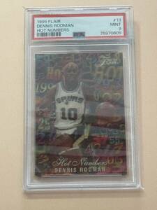 鑑定済！1995 FLAIR DENNIS RODMAN HOT NUMBERS SPURS BASKETBALL CARD #13 デニス ・ロドマン