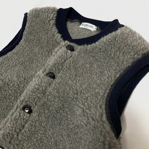 HELLER'S CAFE ヘラーズカフェ オールド フリース パイル ベスト 1920's Utica Gray-Navy Old Fleece Pile Vest HC-146 GRAY WAREHOUSE