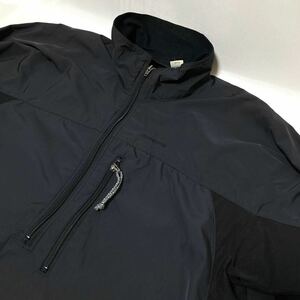 00s 2001年製 Patagonia Lightweight Shell Jacket Pullover パタゴニア ナイロン ジャケット ハーフジップ プルオーバー 黒 ブラック L