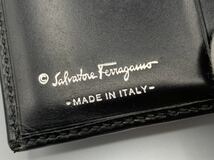Ferragamo フェラガモ 二つ折り 財布 ミニ ウォレット ブラック_画像7
