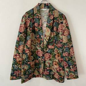  Vintage willow ridge общий рисунок цветочный принт USA производства tailored jacket женский б/у одежда женщина 230115