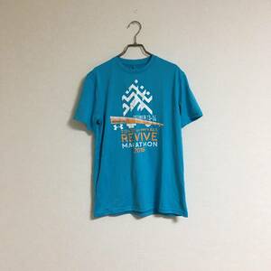 UNDER ARMOUR short sleeves T-shirt Tohoku Miyagi REVIVE MARATHON2018 convention T-shirt men's SM size blue group Under Armor 