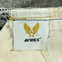 261575【W30】AVIREX TYPE BLUE FLAK-BAIT ノーズアート プリント デニム パンツ 6136052 ヴィンテージ加工 アヴィレックス_画像9