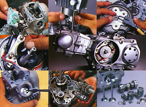 C型 と 2ストエンジン分解 組立 掲載雑誌　カブ YB-1 ベンリイ BENLY ダックス ジャズ JAZZ モトラ マグナ