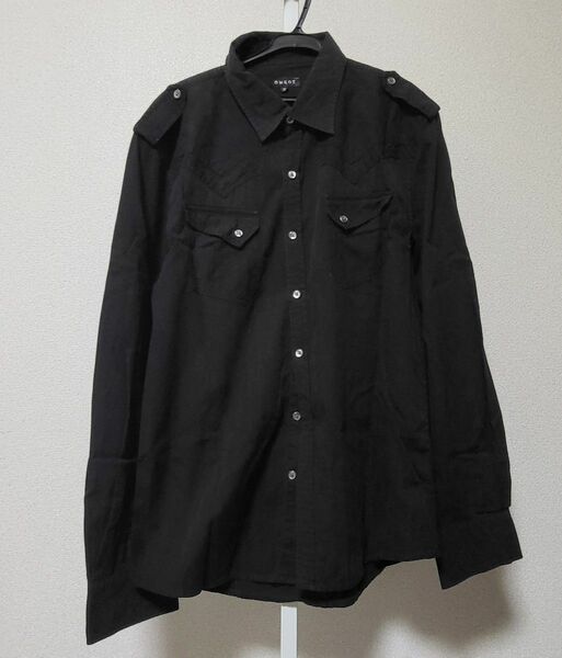 【ΩMKOΣ】 ウモコス ブラックシャツ長袖 XLサイズ