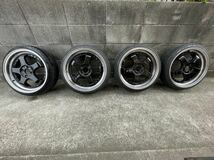 STEALTH RACING ステルスレーシング k35 4H PCD100 OFF+45 17×6j タイヤ付き4本セット　軽自動車　ホイール_画像1