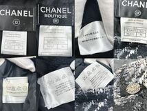 CHANEL シャネル セットアップ ブラック系 サイズ36 06P P28172V18282 94305 /インナー サイズ38/カメリア柄 ツイード サイズ34 スカート_画像8