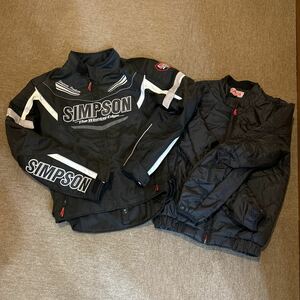 SIMPSON シンプソン ライダースジャケット ライディングジャケット インナーダウン　レディース　サイズM バイク　ツーリング　防寒　女性