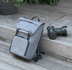  Hakuba HAKUBA camera rucksack plus shell City 04 flap backpack top and bottom 2..13 -inch PC storage gray 