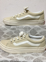 ◆送料込◆23.0 バンズ VANS スニーカー ベージュ 01◆0129_画像1