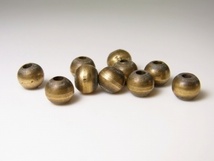 ◆ふっくら丸型の古色真鍮玉...ブラスビーズ１０玉◆無垢玉_画像2