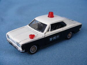 【超希少】1972年古い日本製ダイヤペット1/43位トヨタ3代目クラウン2ドアハードトップSL/50系警視庁パトカー・美品