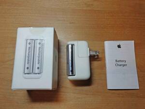 【動作確認済】APPLE BATTERY CHARGER MC500J/A Model A1360 アップル純正 充電池・充電器セット