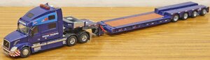 M◎ジャンク品◎ミニカー『OCEAN TRADERS VOLVO VN780 W/EURO LOWLOADER』 WSI Collectibles 低床トレーラー 1/50スケール 箱付き