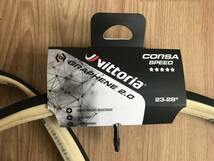 2本セット CORSA SPEED GRAPHENE2.0 23mm ブラック／タン TUBELAR Vittoria コルサスピード ヴィットリア　ビットリア　チューブラー_画像2