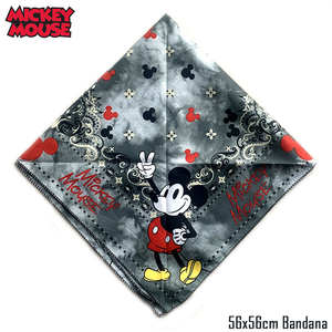  bandana Disney Mickey Mouse character 56×56cm handkerchie large size scarf lunch Cross 