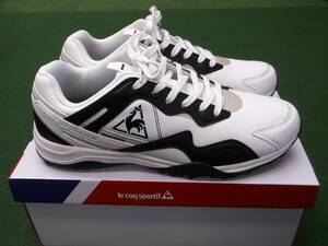 【税込】7335 新品 le coq sportif QQ1TJB01 ホワイト/ブラック スパイクレス 27.0cm ゴルフシューズ ルコック