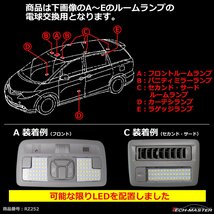 爆光 SMD LEDルームランプ 50系 エスティマ 20系 ハイブリッド ホワイト 室内灯 GSR50 GSR55 ACR50 ACR55 AHR20 JUST FIT TYPE RZ252_画像3