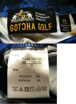 超伸縮/美品〇GOTCHA GOLF タートルネック XL 蓄熱裏地 薄手 光沢 迷彩＆ブランドロゴ総柄_画像5