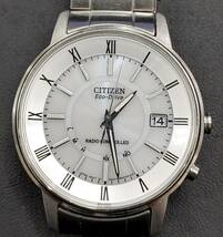 【BD12511NT】CITIZEN シチズン Eco-Drive エコドライブ H415-S054541 白文字盤 メンズ 腕時計 稼働_画像2