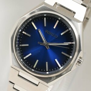 セイコー SEIKO 腕時計 ワイアード VJ21-KYH0 青文字盤 クオーツ メンズ 中古 美品 [質イコー]