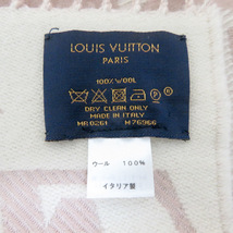 ルイヴィトン LOUIS VUITTON マフラー エシャルプ・ロゴマニア モノグラム ウール100% M76966 MR0261 ピンク系 中古 [質イコー]_画像8