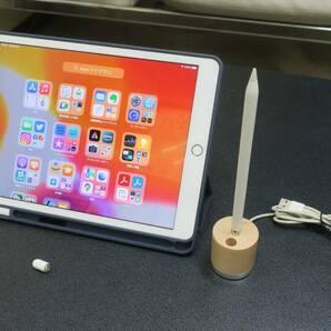 iPad 第７世代 セルラーモデル MW6G2J/A applepencil 第1世代及びpencil卓上充電器付きにての画像3