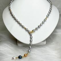 綺麗南洋真珠本真珠ネックレス6-10mm 56cm 天然パールネックレスjewelry 珠 ネックレス 真珠ネックレス_画像1