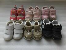 幼児 キッズ 12～14cm相当 シューズ サンダル ６足まとめ売り asics newbalance アンマンパン_画像1