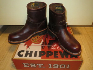 美品 CHIPPEWA(チペワ) コードバン 7inch ORIGINAL STEEL TOE ENGINEER BOOTS 8E