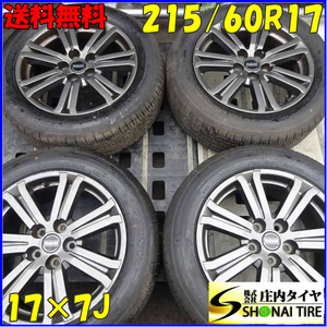 夏4本 会社宛 送料無料 215/60R17×7J 96H APTANY 2023年製 三菱純正オプション RAYS ROAR アルミ デリカD5 エクストレイル 特価！NO,Z5189