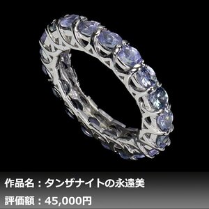 【1円新品】イケゾエガレ｜4.00ct 天然タンザナイト K14WG仕上リング 14号｜作家モノ｜本物保証｜NGL鑑別対応