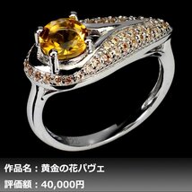 【1円新品】イケゾエガレ｜1.50ct 天然ゴールデンシトリン K14WG仕上リング 12号｜作家モノ｜本物保証｜NGL鑑別対応_画像1