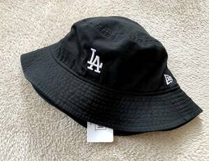 別注 NEW ERA / BUCKET HAT 「LA」 / BLACK / M/L / ニューエラ バケット ハット Buket-01 アウトドア LA