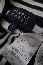 PEARLY GATES パーリーゲイツ ボーダー ストレッチ ニットセーター サイズ5_画像8