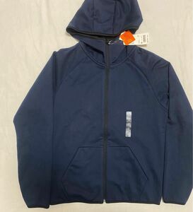 新品未使用　UNIQLO ユニクロ　防風　ストレッチスウェット　パーカー(長袖)ネイビー　M WIND PROOF 