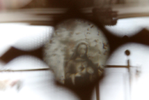 † スタンホープ十字架「キリストの聖心」、覗き絵/仕掛け/手彫りロザリオ/Sale †_画像6