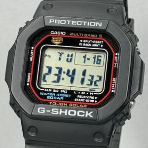 極美品 CASIO G-SHOCK GW-M5600-1JF タフソーラー 電波受信 電波ソーラー マルチバンド5 スクウェア ブラック スピード オリジン デジタル